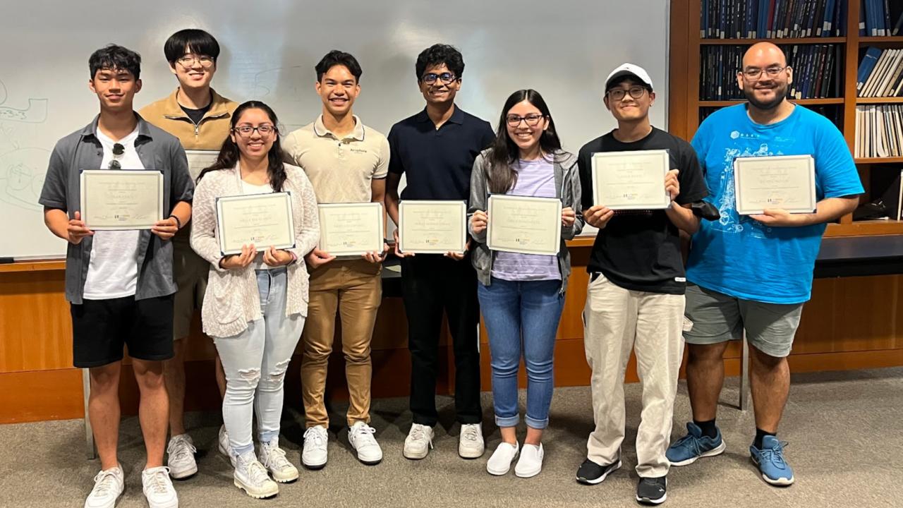 8 students who received department citation awards