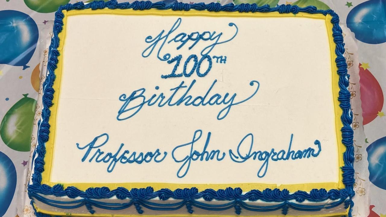 John Ingraham's birthday cake