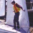 Martin Privalsky on a sailboat